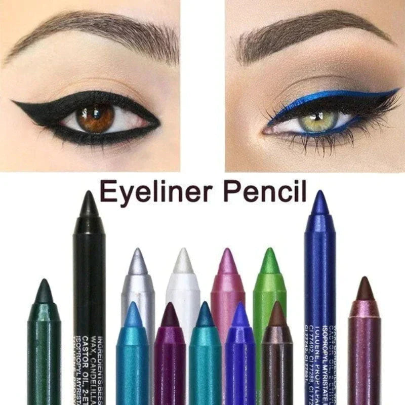 💄 50% RABATT! 🎨 14er-Set Wasserfeste Farbige Gel-Liner – Metallic & Glänzendes Finish, Verwischfest & Perfekt Für Kreative Looks ✨