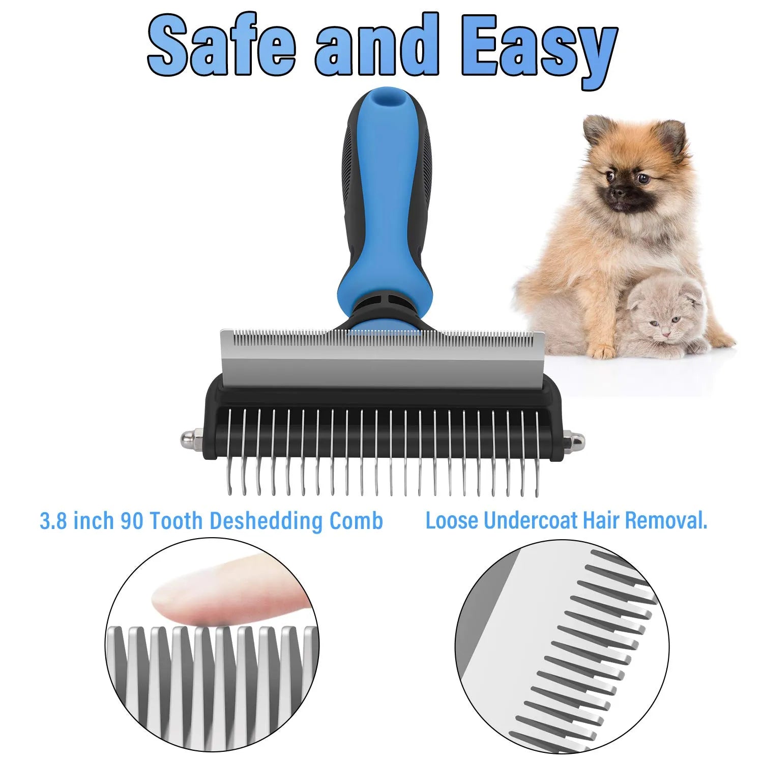 ⏰🔥 Professional Pet Shedding Comb – Effectively Removes Loose Hair – Pay on Delivery 🐾✅