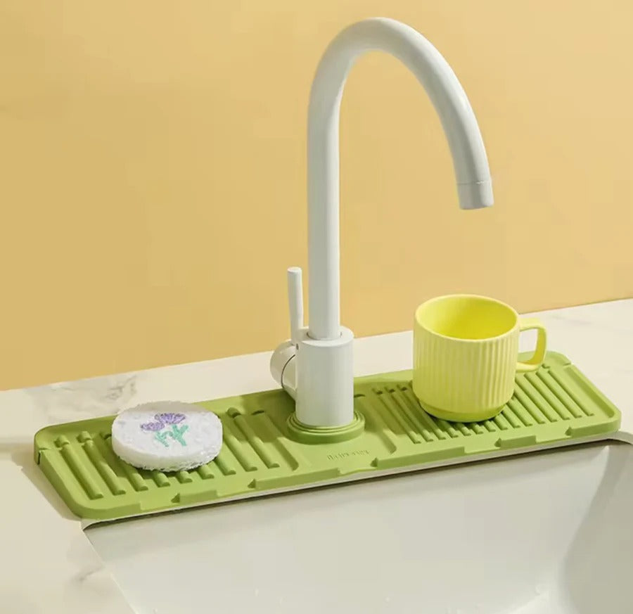 Silicone Sink Tray Splash Guard Pad - Quick-Drain Design for Kitchen & Bathroom