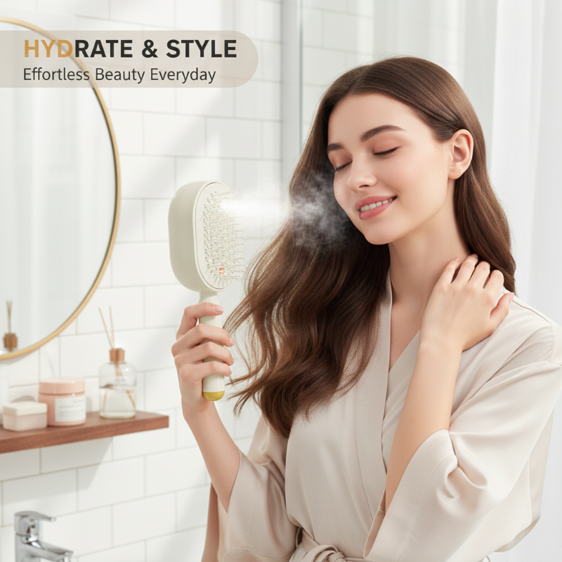 🧴Elektrische Sprüh- und Massage-Haarbürste💆♀️✨